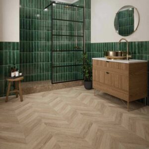 Herringbone Wood Floor Tiles | Valentina Amber Oak |